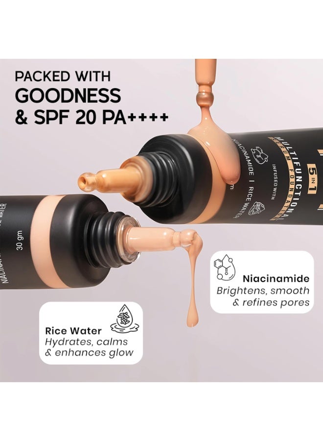 إنسايت كريم أساس سيروم إنسايت سكين تينت 5 في 1 (30 غرام) | خفيف الوزن، مرطب ومشرق مع النياسيناميد وماء الأرز | برايمر، مرطب، وواقي شمس في منتج واحد | مناسب لجميع أنواع البشرة - اللون: بروتيفول - Image 4